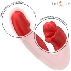 INTENSE NATHY VIBRADOR DOBLE CON BOCA ESTIMULADORA MULTIFUNCIaN ROJO