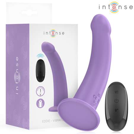 INTENSE EDDIE VIBRADOR 175 CM 10 VIBRACIONES MORADO CONTROL REMOTO