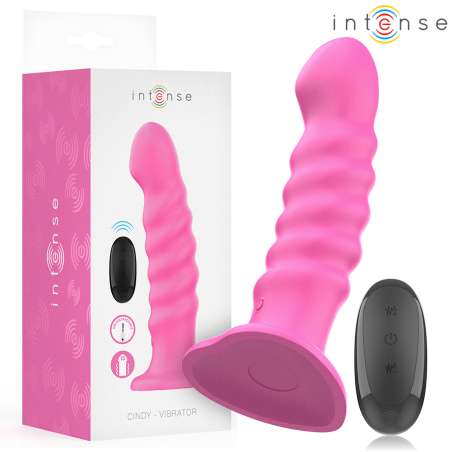 INTENSE CINDY VIBRADOR TALLA L DISEaO EN ESPIRAL 10 VIBRACIONES ROSA CONTROL REMOTO