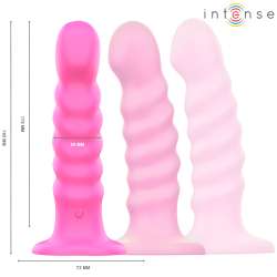 INTENSE CINDY VIBRADOR TALLA L DISEaO EN ESPIRAL 10 VIBRACIONES ROSA CONTROL REMOTO