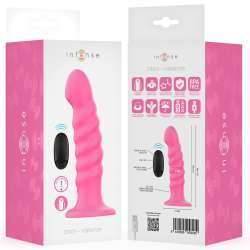 INTENSE CINDY VIBRADOR TALLA L DISEaO EN ESPIRAL 10 VIBRACIONES ROSA CONTROL REMOTO