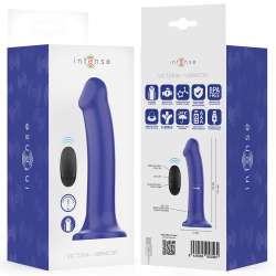 INTENSE VICTORIA VIBRADOR CON VENTOSA 10 VIBRACIONES AZUL OSCURO CONTROL REMOTO