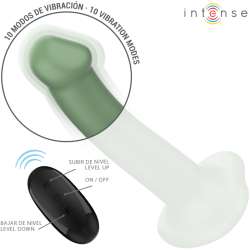 INTENSE BECCA VIBRADOR CON VENTOSA 10 VIBRACIONES VERDE CONTROL REMOTO
