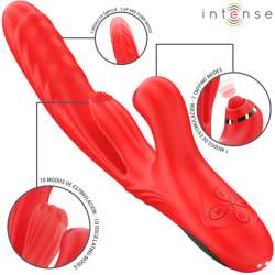 INTENSE ROSALIA VIBRADOR MULTIFUNCIaN 3 EN 1 ROJO