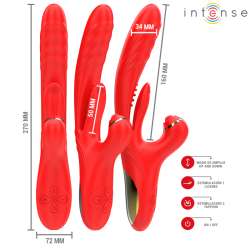 INTENSE ROSALIA VIBRADOR MULTIFUNCIaN 3 EN 1 ROJO