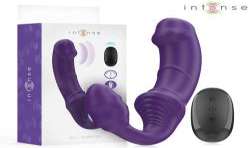 INTENSE JILL VIBRADOR DOBLE 20 CM VIOLETA CONTROL REMOTO