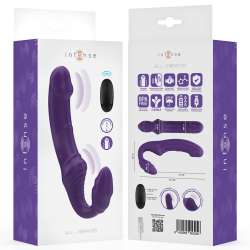 INTENSE JILL VIBRADOR DOBLE 20 CM VIOLETA CONTROL REMOTO