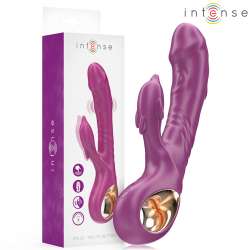 INTENSE HALLE VIBRADOR MULTIFUNCIaN CON LENGUA ESTIMULADORA EN FORMA DE DELFaN MORADO