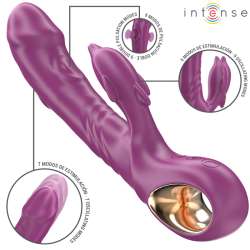 INTENSE HALLE VIBRADOR MULTIFUNCIaN CON LENGUA ESTIMULADORA EN FORMA DE DELFaN MORADO