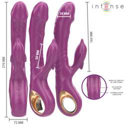 INTENSE HALLE VIBRADOR MULTIFUNCIaN CON LENGUA ESTIMULADORA EN FORMA DE DELFaN MORADO