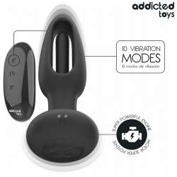 ADDICTED TOYS PLUG ANAL CON LENGUA VIBRADORA Y CONTROL REMOTO
