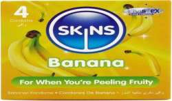 SKINS PRESERVATIVOS PREMIUM SABOR PLaTANO PACK 4