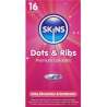 SKINS DOTS RIBS PRESERVATIVOS PREMIUM PACK 16