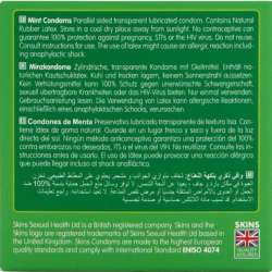 SKINS PRESERVATIVOS PREMIUM SABOR MENTA PACK 4