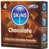 SKINS PRESERVATIVOS PREMIUM SABOR CHOCOLATE PACK 4