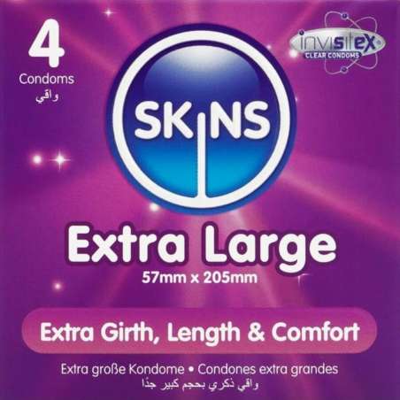 SKINS TAMAaO XL PRESERVATIVOS PREMIUM PACK 4