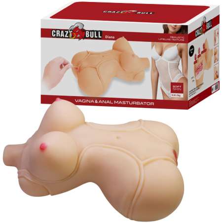 CRAZY BULL DIANA TORSO FEMENINO REALISTA VAGINA Y ANAL 5 KG