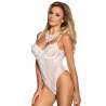 QUEEN LINGERIE TEDDY BLANCO L XL