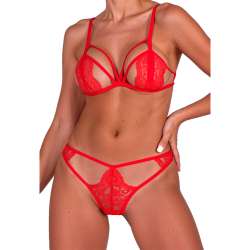PASSION ANUVERA SET SUJETADOR TANGA ROJO S M