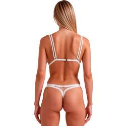 PASSION BELISSANA SET SUJETADOR TANGA BLANCO S M