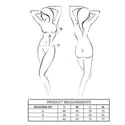 PASSION BELISSANA SET SUJETADOR TANGA BLANCO S M