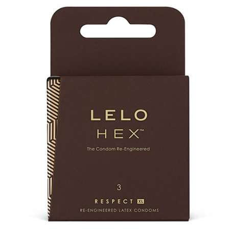 LELO HEX CONDOMS RESPECT XL 3 PACK