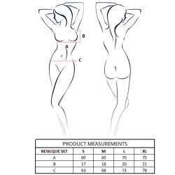 PASSION RESILQUE SET SUJETADOR TANGA BLANCO S M