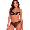 PASSION INTIMARI SET SUJETADOR BRAGAS NEGRO L XL