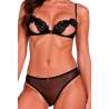 PASSION INTIMARI SET SUJETADOR BRAGAS NEGRO L XL