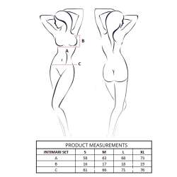 PASSION INTIMARI SET SUJETADOR BRAGAS ROSA S M