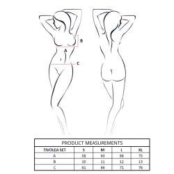PASSION TIVOLEA SET SUJETADOR TANGA NEGRO S M