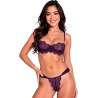 PASSION TIVOLEA SET SUJETADOR TANGA VIOLETA L XL