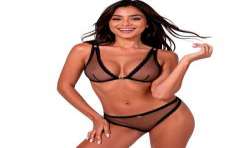 PASSION BELISSANA SET SUJETADOR TANGA NEGRO S M