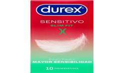 DUREX SENSITIVO SLIM FIT 10 UNIDADES