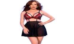 CHILIROSE BABYDOLL NEGRO ROJO