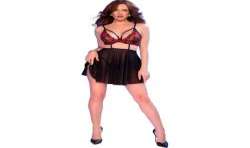 CHILIROSE BABYDOLL NEGRO ROJO