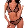 PASSION BELISSANA SET SUJETADOR TANGA NEGRO L XL