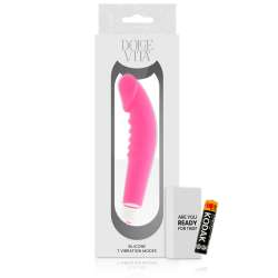 DOLCE VITA REALISTIC PLEASURE VIBRADOR SILICONA ROSA