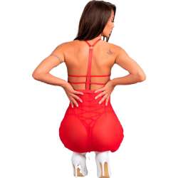 LIVCO CORSETTI FASHION SANTAS CANDY LC 90722 CAMISA TANGA NAVIDEaO S M