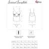 LIVCO CORSETTI FASHION SENSUAL SNOWFLAKE LC 90603 CAMISA TANGA DIADEMA NAVIDEaA S M