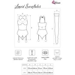 LIVCO CORSETTI FASHION LIMPID SNOWFLAKES LC 90604 BODY MEDIAS DIADEMA NAVIDEaA S M