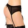 QUEEN LINGERIE TANGA CON LIGUERO DE ENCAJES NEGRO S M