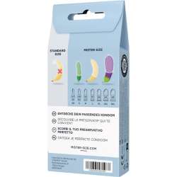 MISTER SIZE TEST SET 3 PRESERVATIVOS DIFERENTES TALLAS CINTA MaTRICA