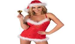 LIVCO CORSETTI FASHION AGETHE LC 90607 CAMISA TANGA GORRO NAVIDEaO L XL