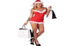 LIVCO CORSETTI FASHION AGETHE LC 90607 CAMISA TANGA GORRO NAVIDEaO L XL