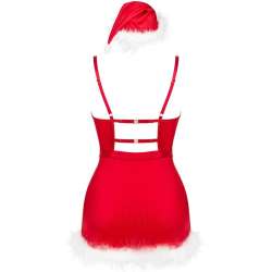 LIVCO CORSETTI FASHION AGETHE LC 90607 CAMISA TANGA GORRO NAVIDEaO L XL