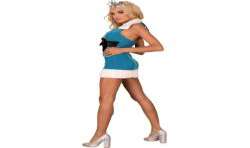 LIVCO CORSETTI FASHION CHRISTMAS WISH LC 20005 CAMISA AZUL ESTILO NAVIDEaO S M