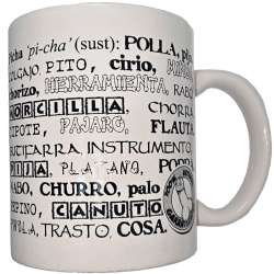 DIABLO PICANTE TAZA BLANCA DE SINaNIMOS PENE 370 ML