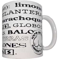 DIABLO PICANTE TAZA BLANCA DE SINaNIMOS TETAS 370 ML