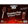 DIABLO GOLOSO 50 PIRULETAS PENE RON COLA 10 ALCOHOL